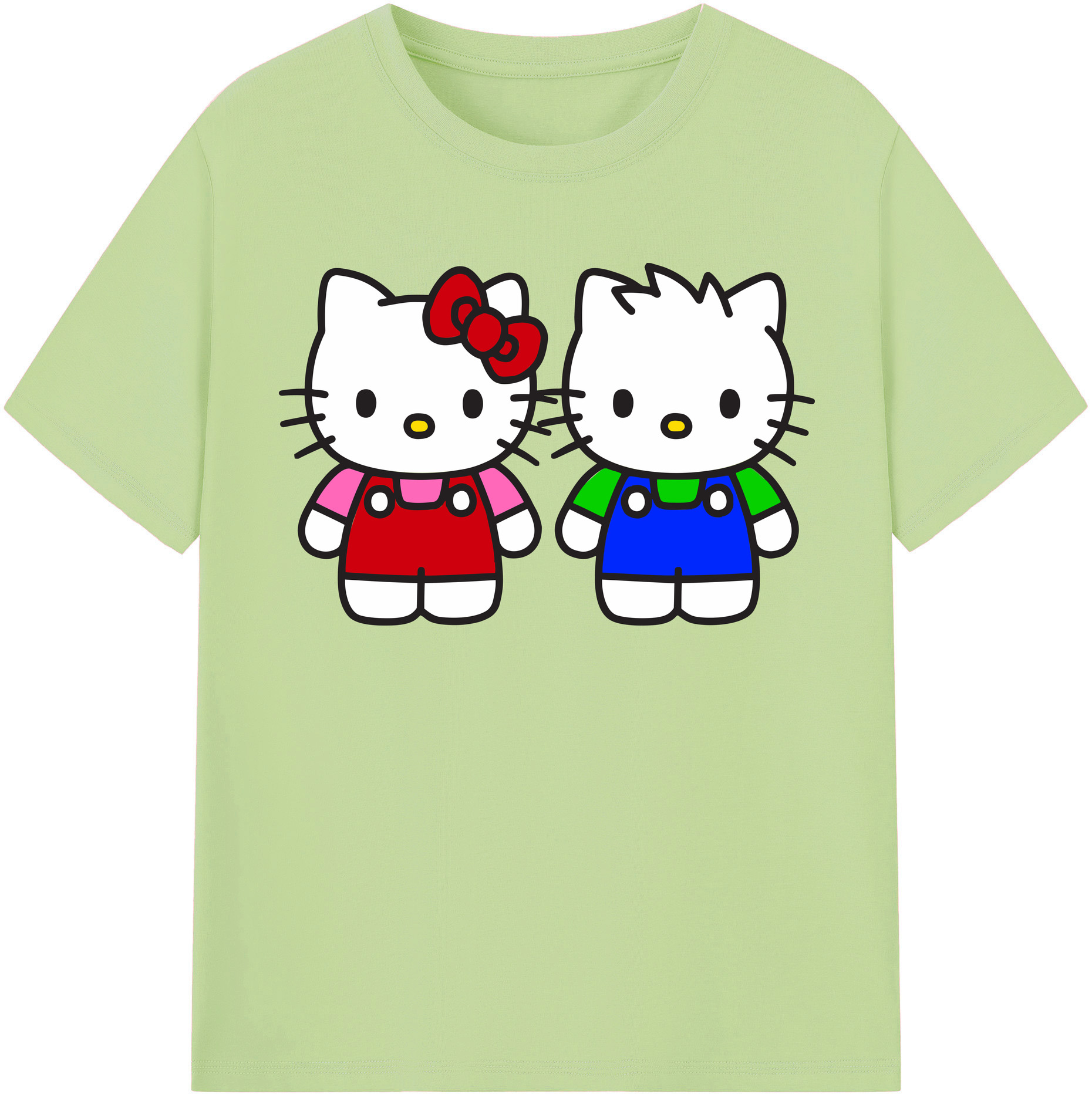 （画像用） Hello Kitty ハローキティ 綿100％半袖Tシャツ（フロントプリント）